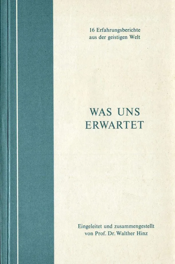 Cover of the book Was uns erwartet by medium Beatrice Brunner, with a selection of experience reports from deceased human beings