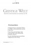 Cover der Zeitschrift Geistige Welt, Heft 2/2010 zum Thema Christuserlebnis