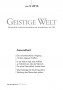 Cover der Zeitschrift Geistige Welt, Heft 5/2010 zum Thema Gesundheit