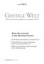 Cover der Zeitschrift Geistige Welt, Heft 4/2011 zum Thema Wenn Not und Leid an den Menschen kommt