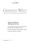 Cover der Zeitschrift Geistige Welt, Heft 6/2014 zum Thema Christ ist geboren, Welt ging verloren