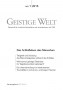 Cover der Zeitschrift Geistige Welt, Heft 1/2015 zum Thema Schlafleben des Menschen