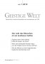Cover der Zeitschrift Geistige Welt, Heft 1/2019 zum Thema Der Leib des Menschen ist ein kostbares Gefäss