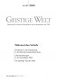 Cover der Zeitschrift Geistige Welt, Heft 4/2022 zum Thema Während des Schlafs