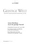Cover der Zeitschrift Geistige Welt, Heft 4/2025 zum Thema Innere Wandlung durch die geistige Tierwelt