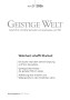 Cover der Zeitschrift Geistige Welt, Heft 3/2026 zum Thema Wahrheit schafft Klarheit