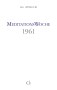 Cover des Buches Meditationswoche 1961 von Medium Beatrice Brunner