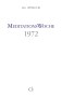 Cover des Buches Meditationswoche 1972 von Medium Beatrice Brunner